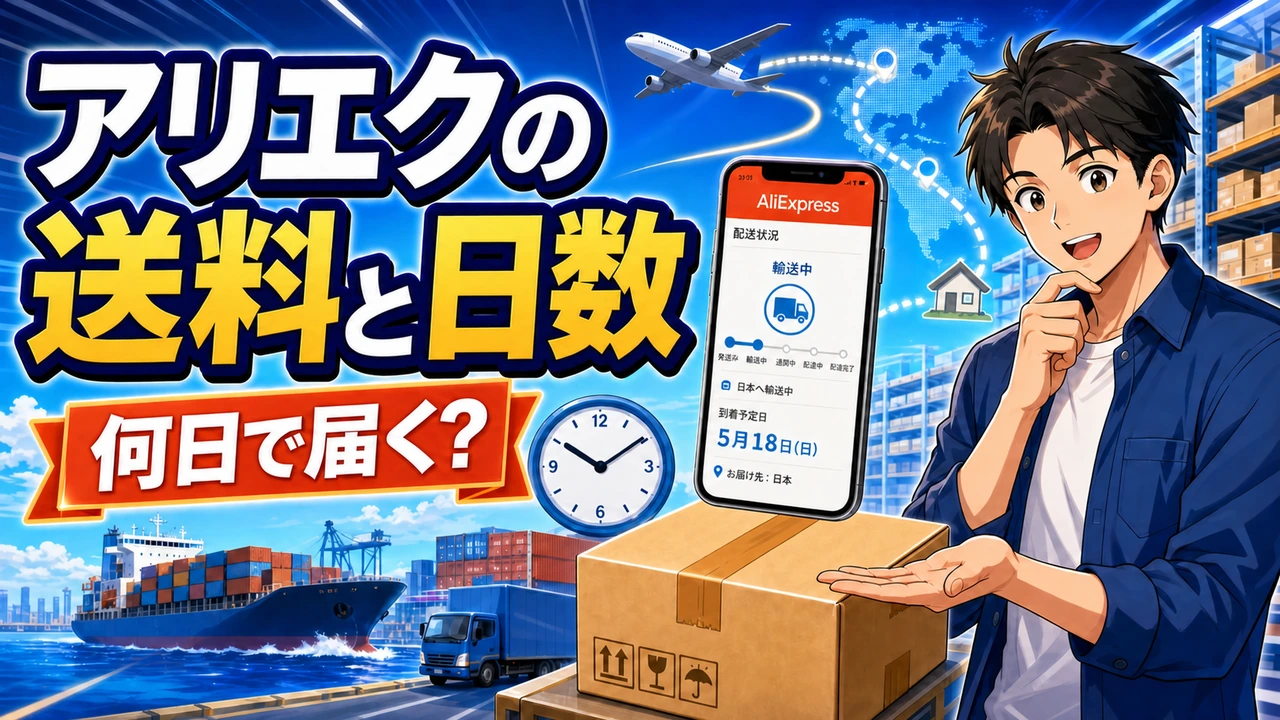 アリエクスプレスの送料と日数