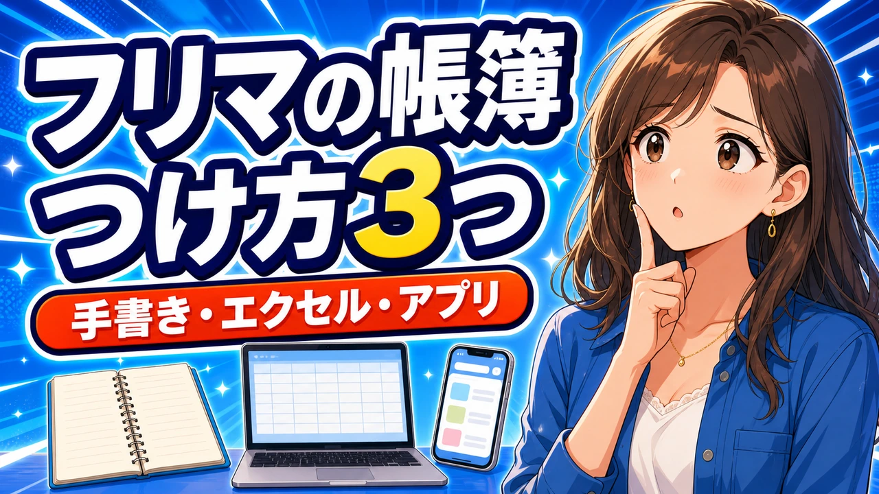 フリマの帳簿のつけ方|3つの方法