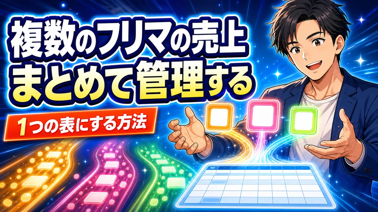 複数のフリマの売上をまとめる