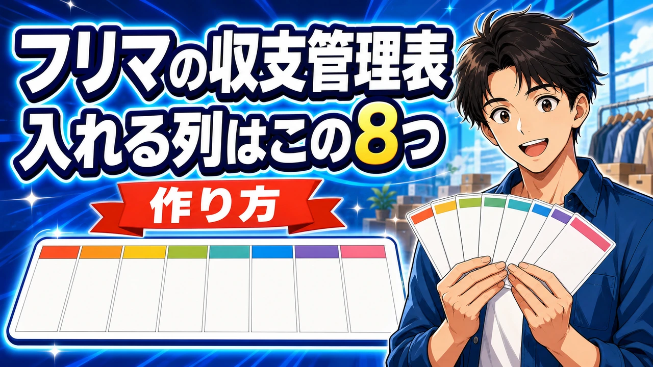 フリマの収支管理表|2枚に分ける