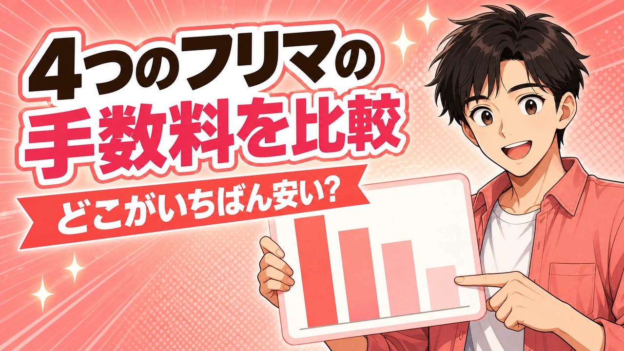フリマ4つの手数料を比較|どこが安い?
