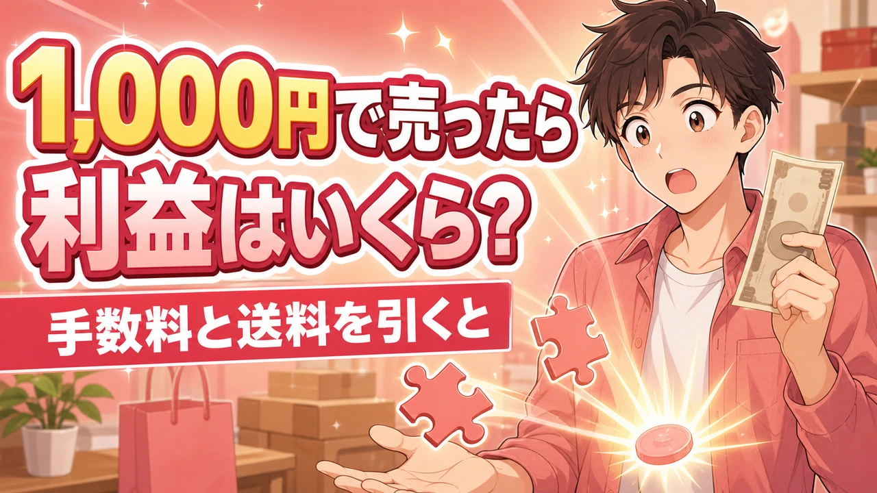 メルカリで1,000円の商品は利益いくら?