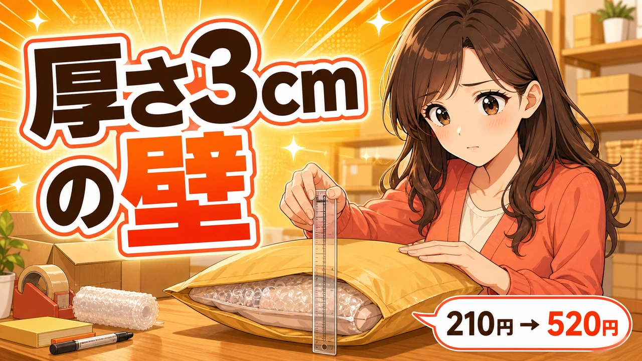 メルカリの厚さ3cmを超えるといくら