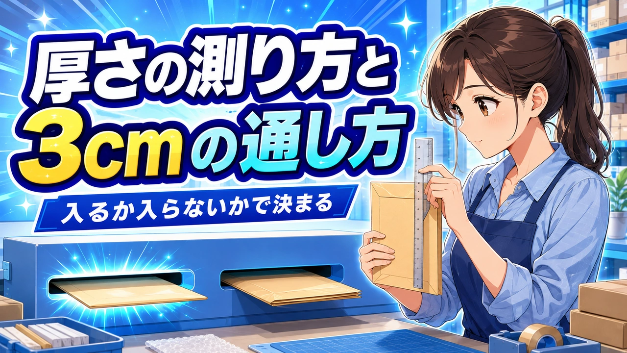 厚さの測り方と3cmの通し方｜測る位置・規格の一覧・超えたとき