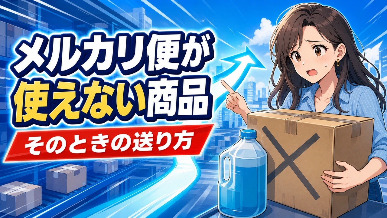 メルカリ便が使えない商品と送り方