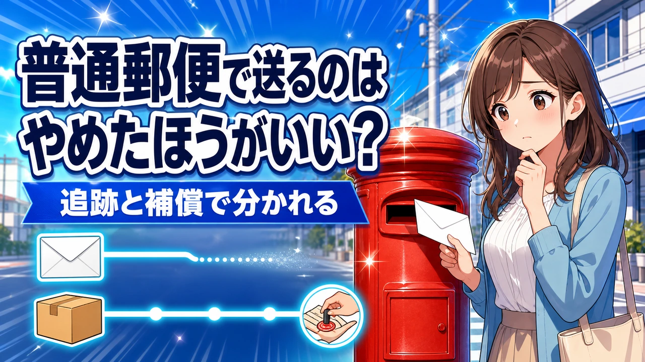 普通郵便で送るのはやめたほうがいい?