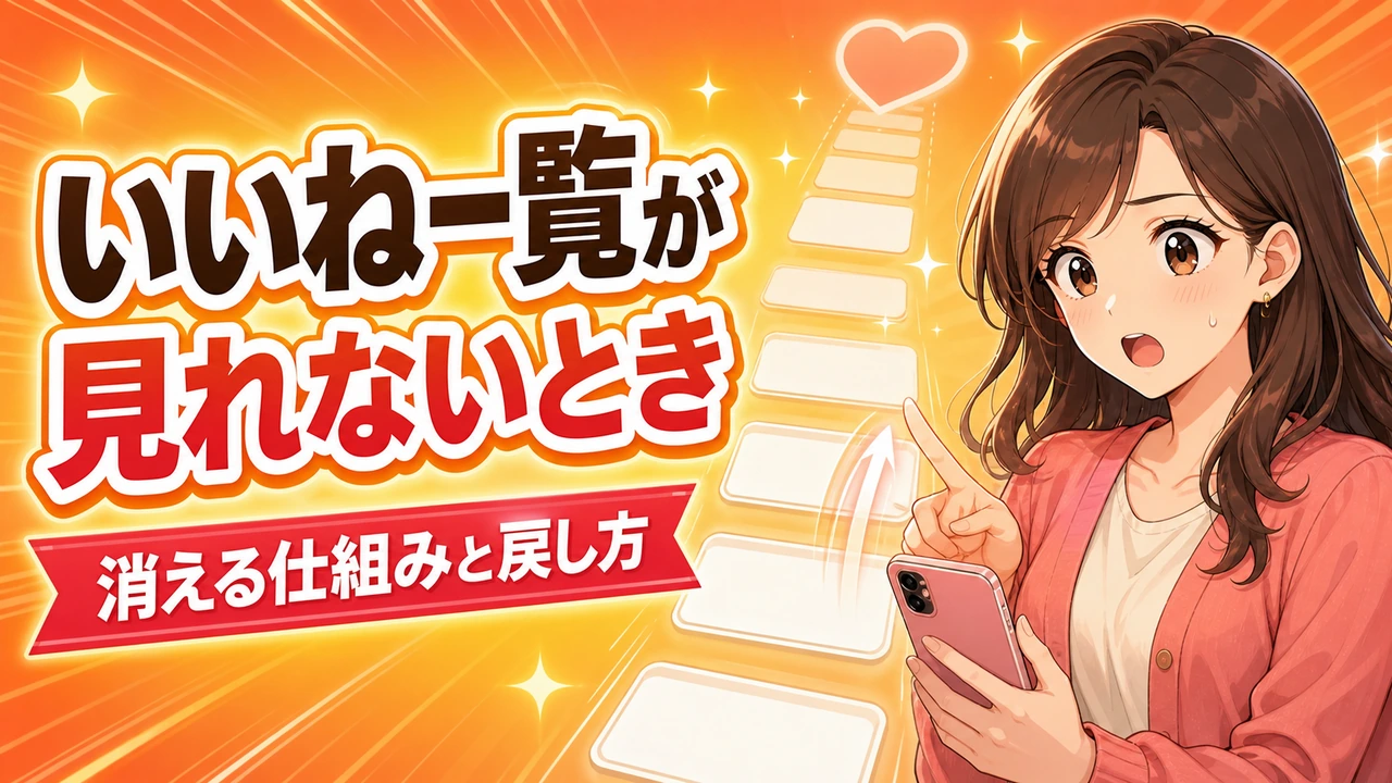 いいね一覧が見れないとき