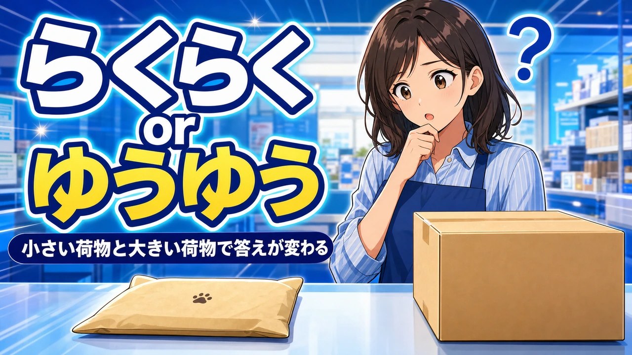 らくらくメルカリ便とゆうゆうメルカリ便の違い｜料金比較と選び方