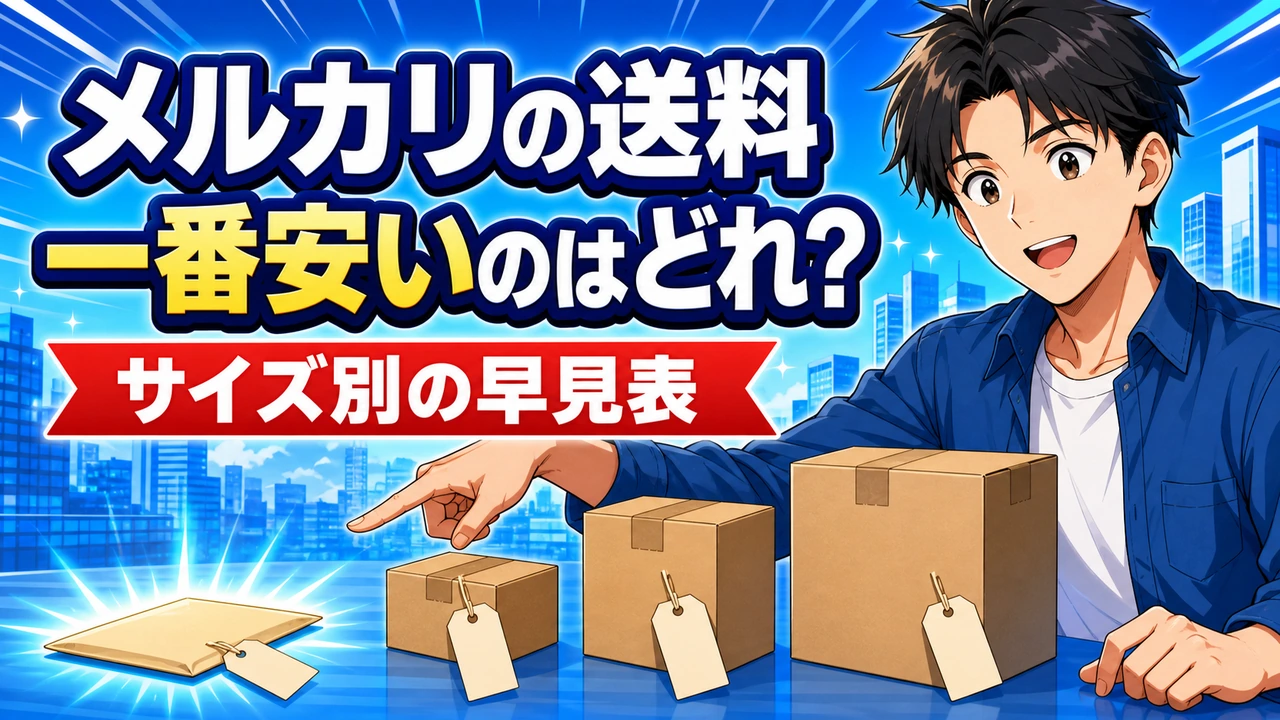 メルカリの送料はどれが一番安い?サイズ別早見表