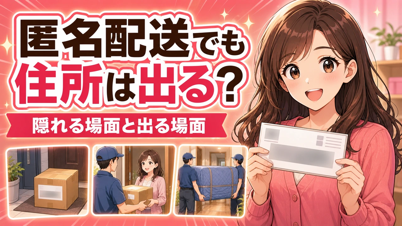 匿名配送でも住所は出る?