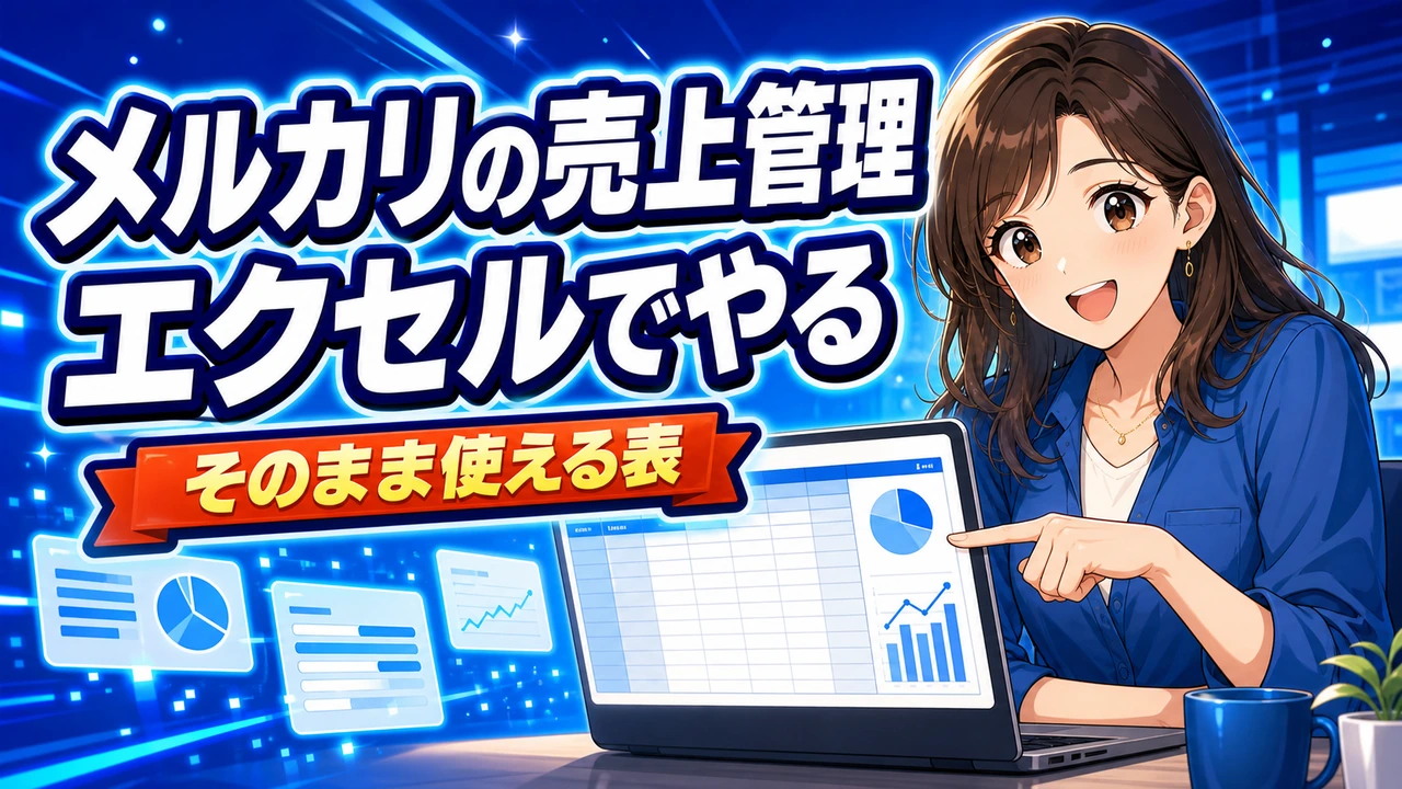 メルカリの売上管理をエクセルで作る表