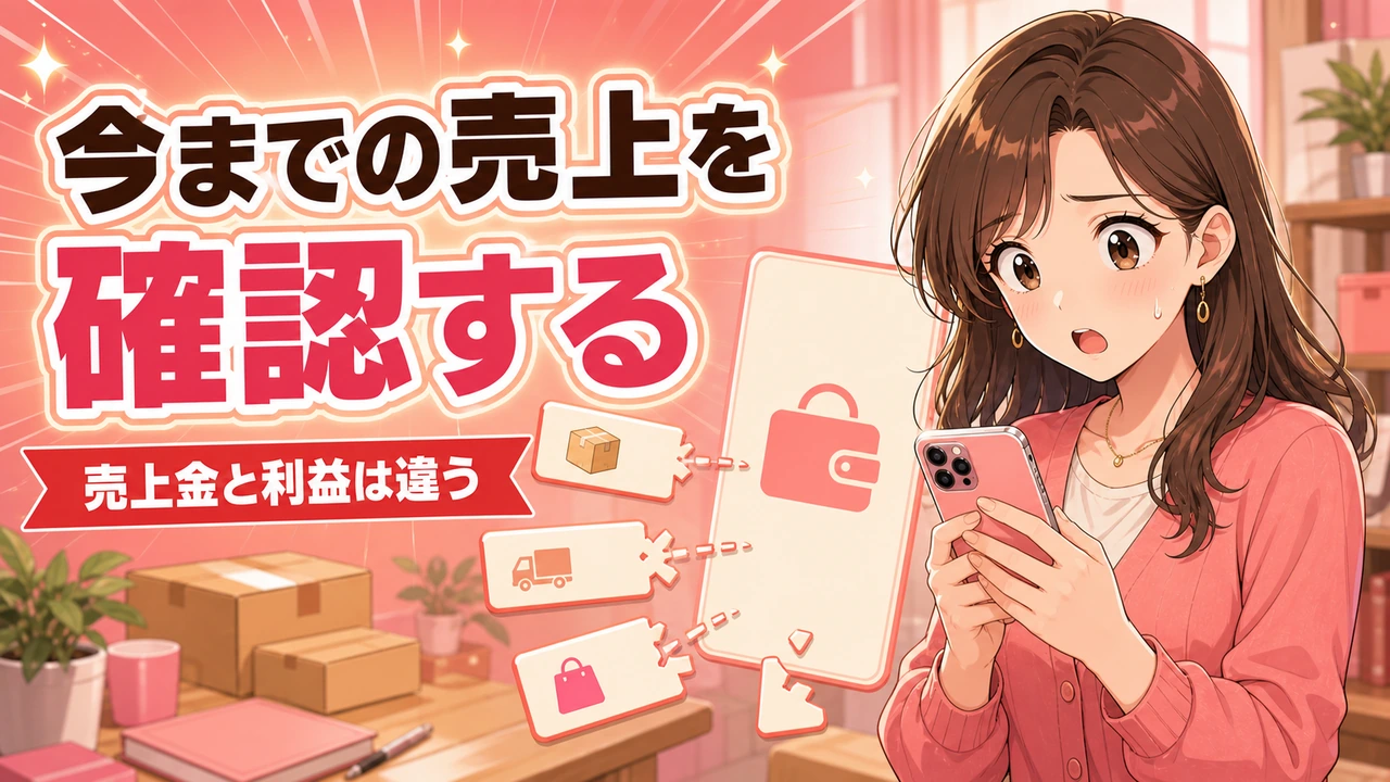 メルカリの売上総額を確認する